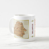 Weißrussland-Flagge + Karten-Tasse Kaffeetasse (Vorderseite Links)