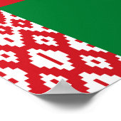 Weißrussland-Flagge Poster (Ecke)