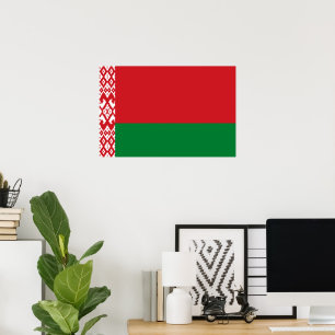 Weißrussland-Flagge Poster