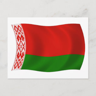 Weißrussland Flagge Postkarte