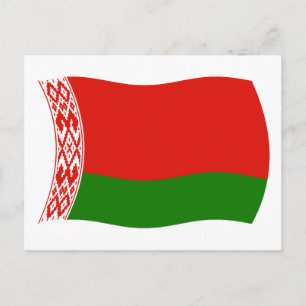 Weißrussland-Flagge-Postkarte Postkarte