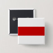 Weißrussland-Flagge (rot und weiß) Button (Vorne & Hinten)