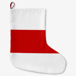 Weißrussland-Flagge (rot und weiß) Großer Weihnachtsstrumpf