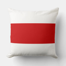 Weißrussland-Flagge (rot und weiß) Kissen