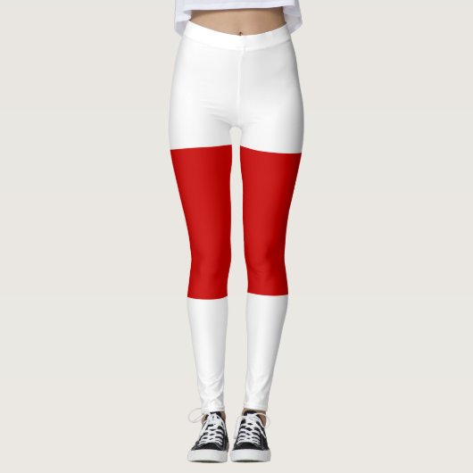 Weißrussland-Flagge (rot und weiß) Leggings (Vorderseite)