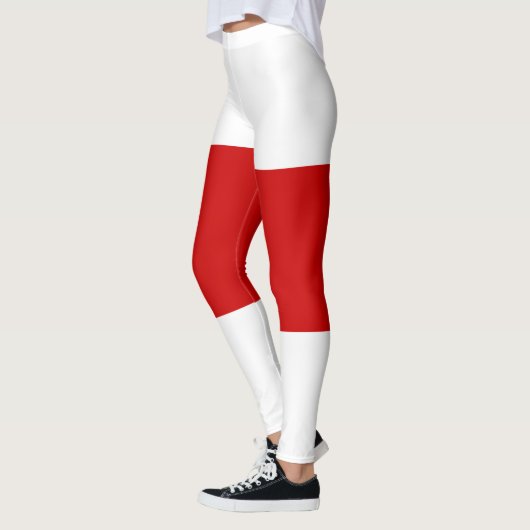 Weißrussland-Flagge (rot und weiß) Leggings (Links)