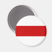 Weißrussland-Flagge (rot und weiß) Magnet (Vorderseite/Rückseite)