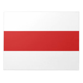 Weißrussland-Flagge (rot und weiß) Notizblock
