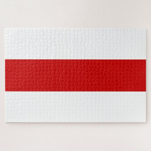 Weißrussland-Flagge (rot und weiß) Puzzle (Horizontal)