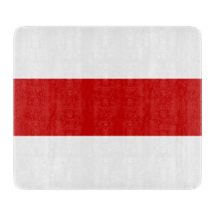 Weißrussland-Flagge (rot und weiß) Schneidebrett
