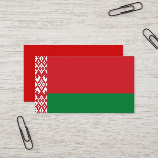 Weißrussland-Flagge Visitenkarte (Vorderseite/Rückseite Beispiel)