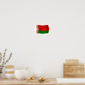 Weißrussland-Flaggenplakat Poster (Küche)