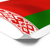 Weißrussland-Flaggenplakat Poster (Ecke)