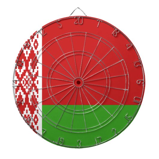 Weißrussland-Flaggenzeichen Dartscheibe (vorne)