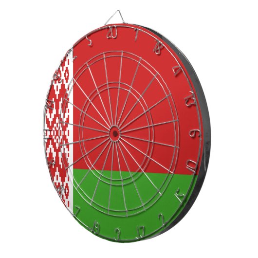 Weißrussland-Flaggenzeichen Dartscheibe (Vorderseite rechts)