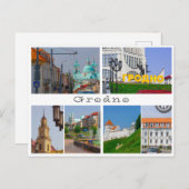 Weißrussland Grodno City Street Architektur Postkarte (Vorne/Hinten)