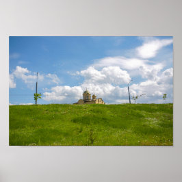 Weißrussland Grodno Minimalismus Kathedrale Kirche Poster