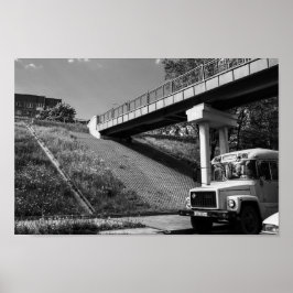 Weißrussland Grodno Old Retro Sowjetbus Poster