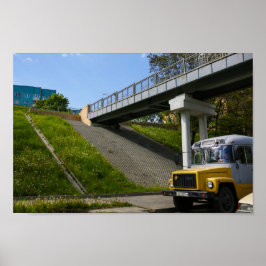 Weißrussland Grodno Old Retro Sowjetbus Poster