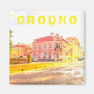 Weißrussland Grodno Stadtarchitektur Magnet
