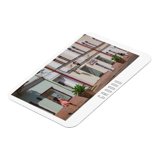 Weißrussland Grodno Stadtarchitektur Magnet (Linke Seite)