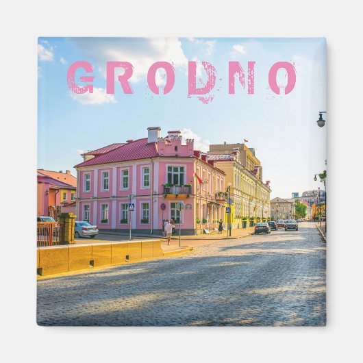 Weißrussland Grodno Stadtarchitektur Magnet (Vorne)