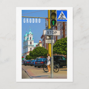 Weißrussland Grodno Stadtarchitektur Postkarte