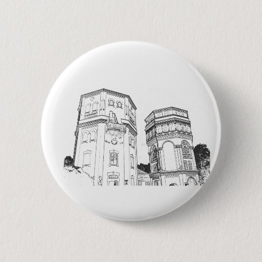 Weißrussland Grodno Wassertürme Button (Vorderseite)