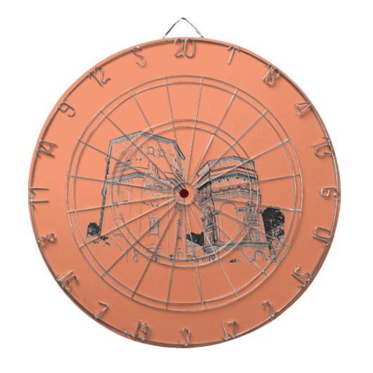 Weißrussland Grodno Wassertürme Dartscheibe (vorne)