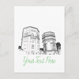 Weißrussland Grodno Wassertürme Postkarte