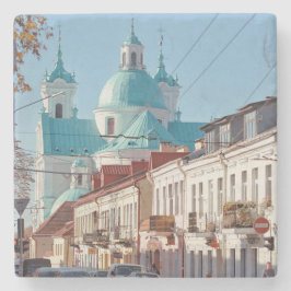 Weißrussland Hrodna Grodno Stadtarchitektur Steinuntersetzer