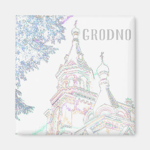 Weißrussland Hrodna Grodno Stilisierte Architektur Magnet