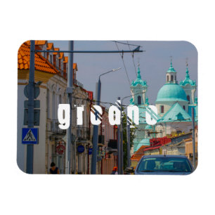 Weißrussland Hrodna Stadtbild Stadtarchitektur Magnet