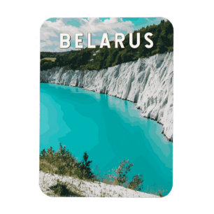 Weißrussland Illustration Reise Kunst Vintage Magnet