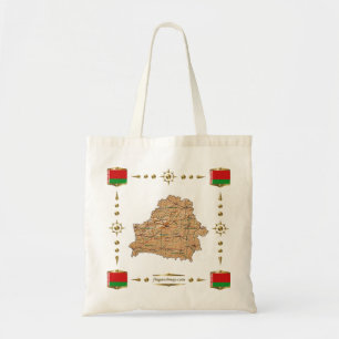 Weißrussland-Karte + Flaggen-Tasche Tragetasche