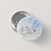 Weißrussland Kosava Palace Architecture Button But (Vorne & Hinten)