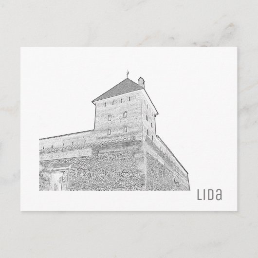 Weißrussland Lida Stadtbild Burg Postkarte (Vorderseite)