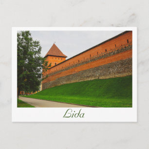 Weißrussland Lida Stadtbild Burg Postkarte