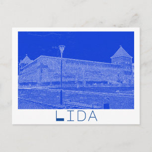 Weißrussland Lida Stadtbild Burg Postkarte