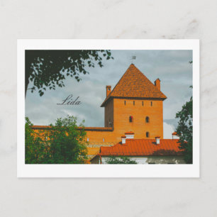 Weißrussland Lida Stadtbild Burg Postkarte