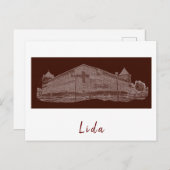 Weißrussland Lida Stadtbild Burg Postkarte (Vorne/Hinten)