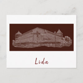 Weißrussland Lida Stadtbild Burg Postkarte