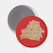 Weißrussland Map Magnet (Vorderseite/Rückseite)