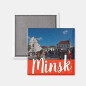 Weißrussland Minsk М и нк Stadtbild Magnet (Vorderseite/Rückseite)