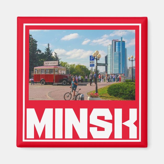 Weißrussland Minsk М и нк Stadtbild Magnet (Vorne)