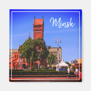 Weißrussland Minsk Architektur Stadtbild Magnet
