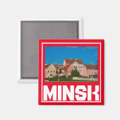 Weißrussland Minsk Architektur Stadtbild Magnet (Vorderseite/Rückseite)