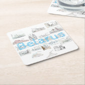 Weißrussland Minsk Brest Architecture Paper Unters Rechteckiger Pappuntersetzer (angewinkelt)