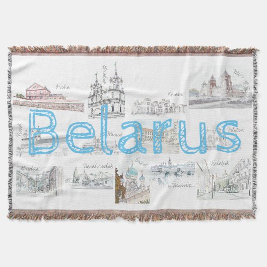 Weißrussland Minsk Brest Architektur Throw Blanket Decke (Vorderseite)