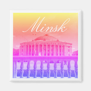 Weißrussland Minsk City Architecture Magnet
